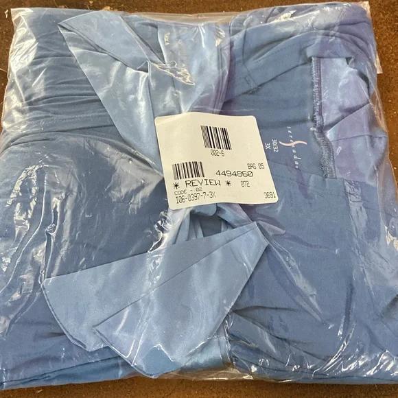 Elegant Blue Catherines Plus Size 3X 30/32 Women's Hooded Robe Serenada satin - Picture 6 of 6